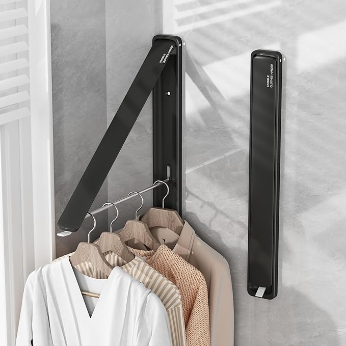 Clothes Drying Rack for Laundry Drying Rack Wall Mounted Clothes Hanger Rack by Dancrul