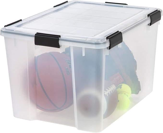 IRIS USA 4-Pack WeatherPro 74 Qt Clear Plastic Gasket Boxes - Image 6