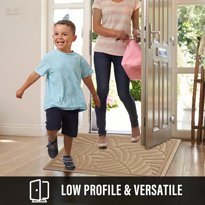 Front Door Mat, Absorbent Resist Dirt Welcome Door Mat Indoor Outdoor, - Image 5