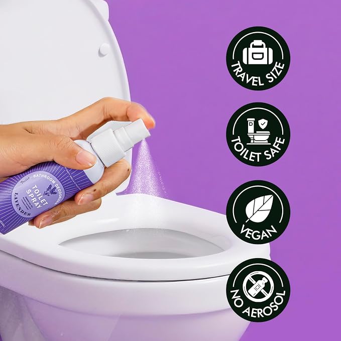 Toilet Spray Travel Size Lavender, Air Freshener Bathroom Spray, 2 Pack - Image 3