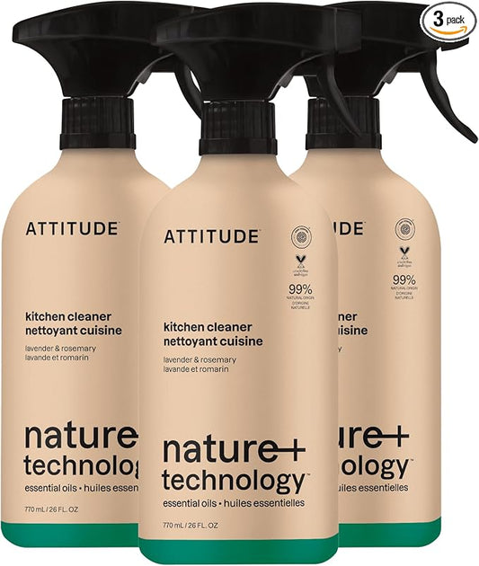 ATTITUDE Kitchen Cleaner Spray, Natural Origin Ingredients, EWG Verified by ATTITUDE