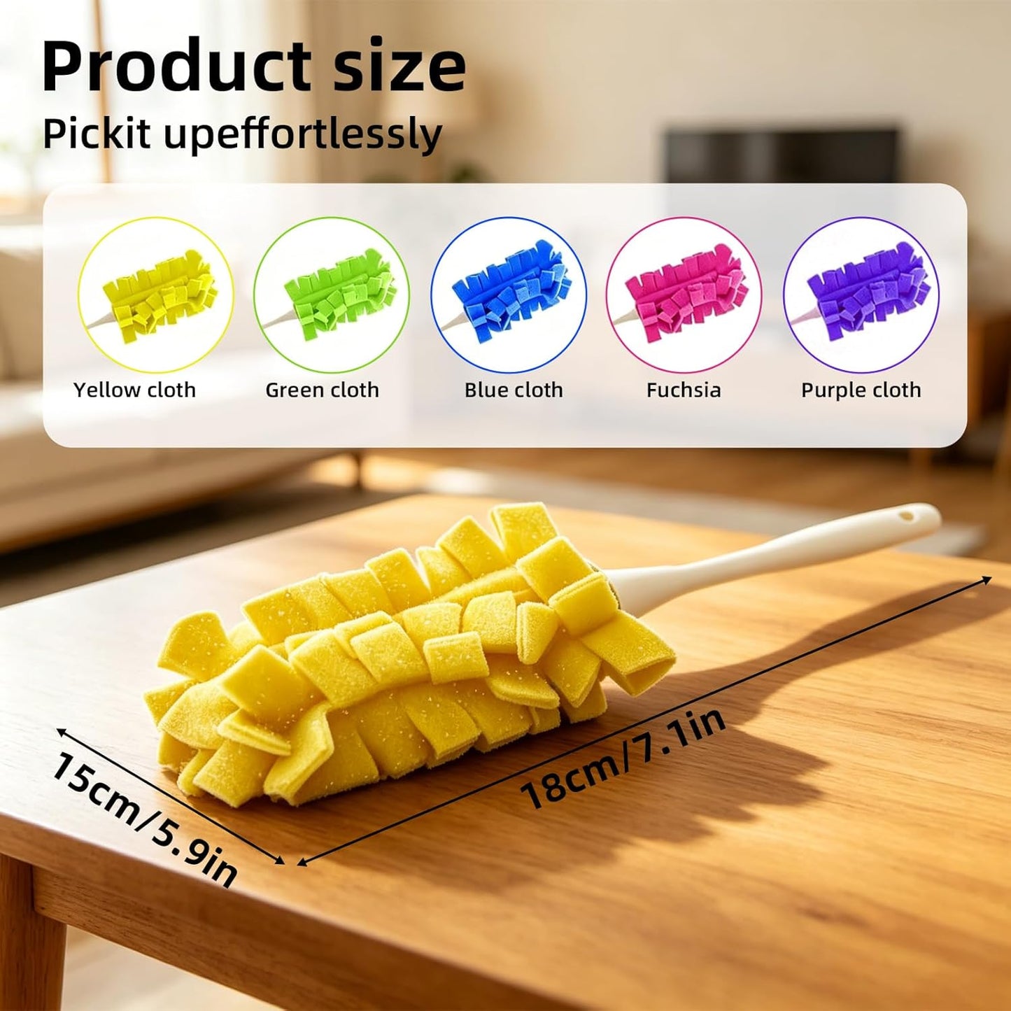 Reusable Duster Refills for Swiffer, 2026 New Washable Heavy Duty Duster Pads, 360° Cleaning Pads for Fan, Window, Blinds, Furniture, Floor (5 pcs)
