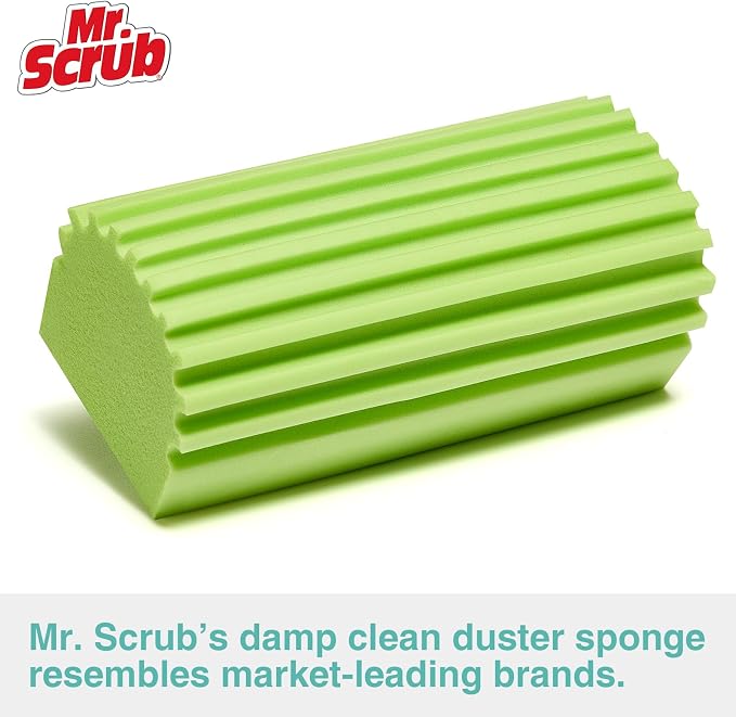 4 Pack Damp Dusting Sponge Duster, Reusable Household Cleaning Sponge Tool - Image 2