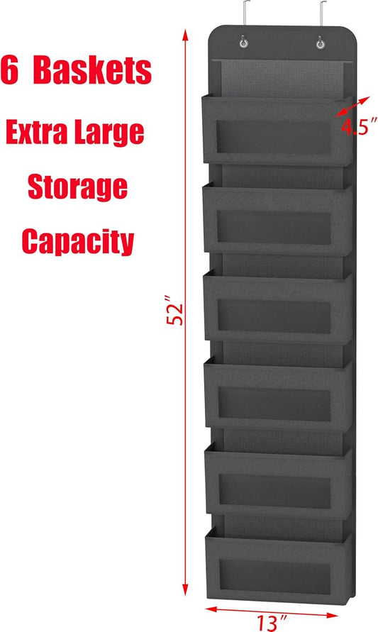 Simple Houseware 6 Clear Window Pocket Over Closet Door Storage Hanging - Image 2