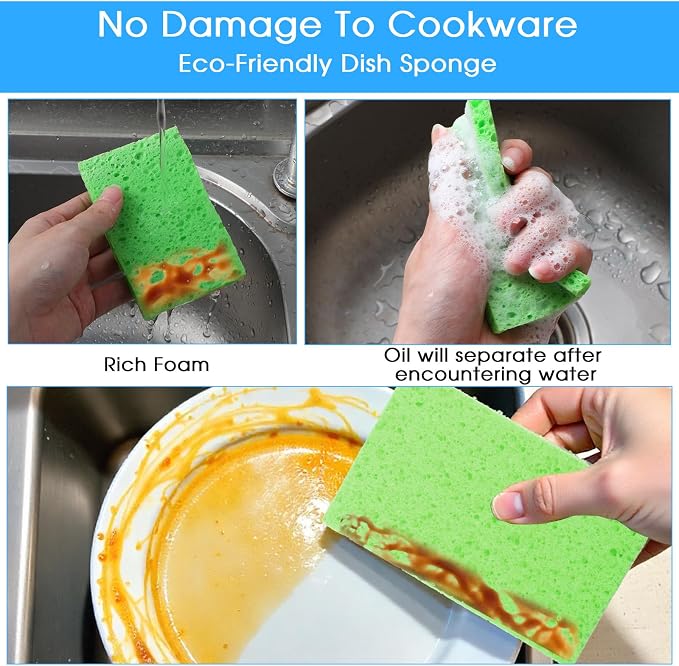 100pcs Kitchen Sponges Bulk Natural Sponges - Image 5