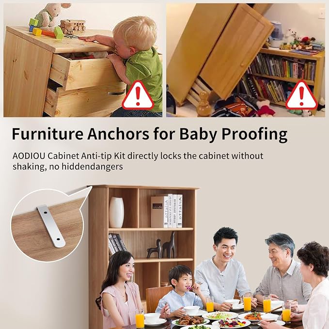 furniture anchors safety Wall straps: Baby Proofing Anti Tip Cabinet, Furniture - Image 2