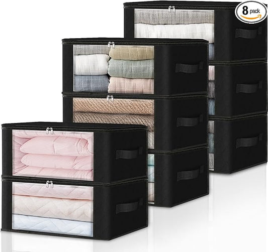 HomeHacks Storage 8-Pack Clothes Organizer Storage Bags Foldable Storage Box by HomeHacks