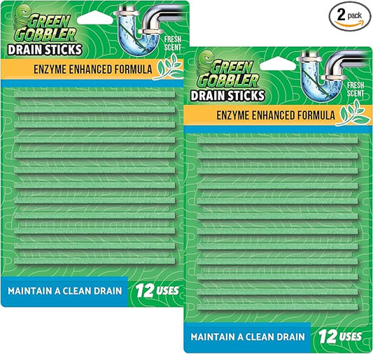 Green Gobbler Drain Cleaner & Deodorizer FRESH SCENT Sticks by GreenGobbler
