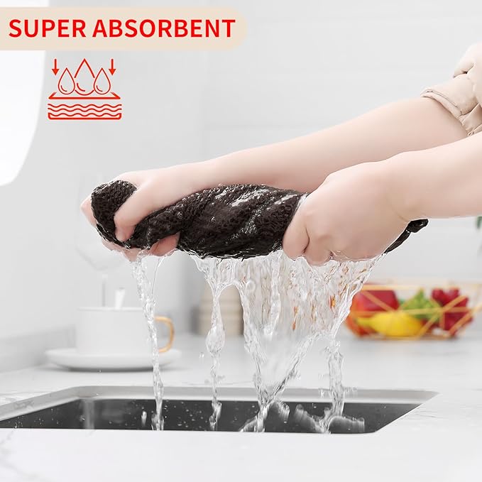Homaxy 100% Cotton Waffle Weave Kitchen Dish Towels, Ultra Soft Absorbent Quick - Image 3