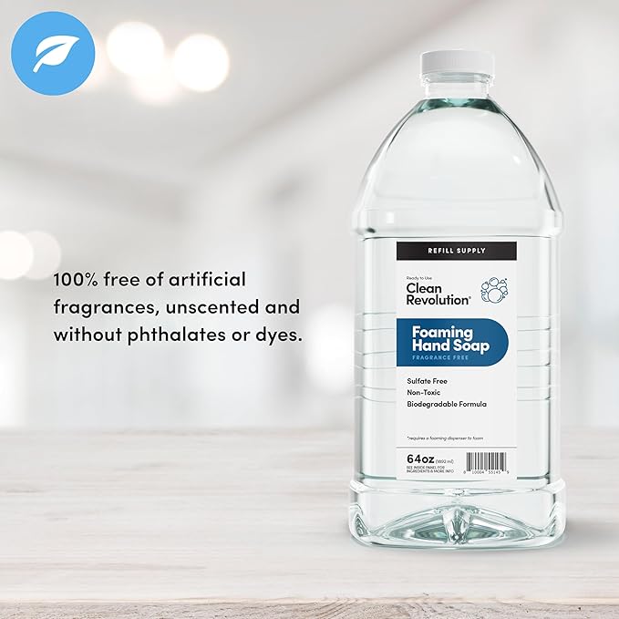 Clean Revolution Foaming Hand Soap Refill Supply Container, Ready to Use Formula - Image 2