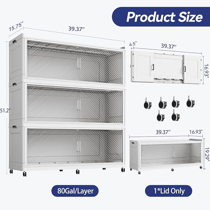 240 Gallon Extra Large Collapsible Storage Bin - Image 2