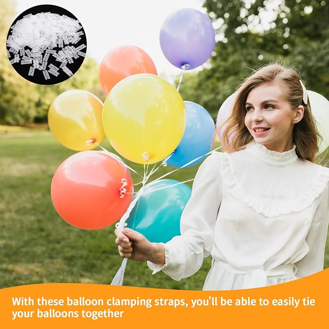 300 PCS Plastic Balloon Clips Ties, H Shape Sealing Clips Reusable Balloon Tie - Image 5