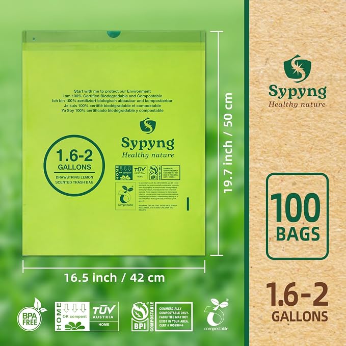 Compostable Kitchen Trash Bags 1, 6-2 Gallon - Image 3