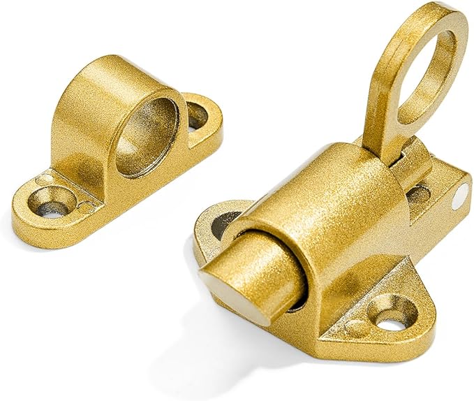 4 Packs Self-Closing Latches，Gold Spring Door Lock，Resilient Bolt Latch - Image 6