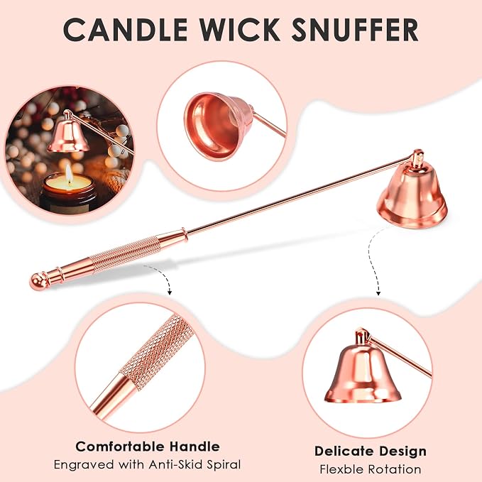 6 in 1 Candle Accessory Set, Candle Wick Trimmer Cutter, Candle Wick Dipper - Image 3