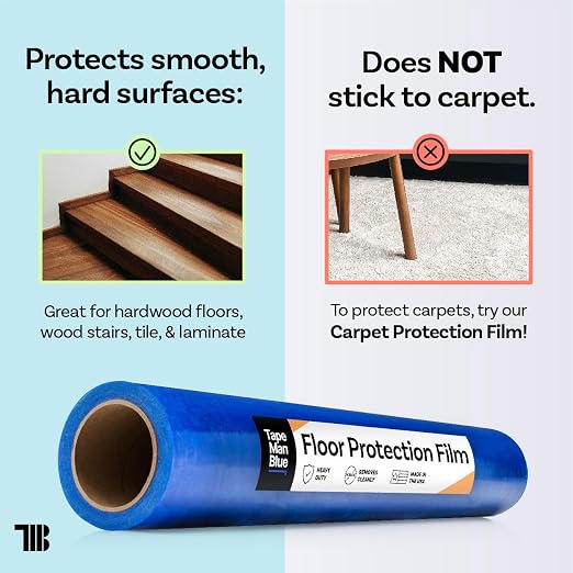 Floor Protection Film, Made in USA, Painting and Construction, Temporary - Image 2