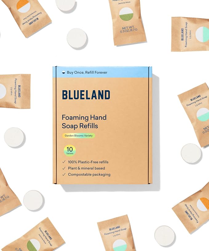 BLUELAND Foaming Hand Soap Refill Tablets, Garden Blooms Variety Scents by BLUELAND