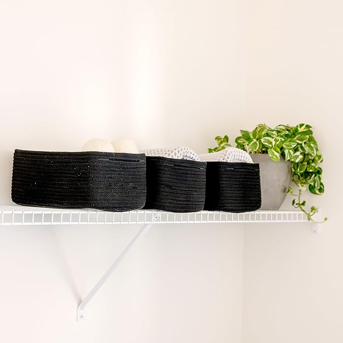 NaturalCozy 13.5”x8.5”x5.5” Rectangle Storage Baskets - Image 9