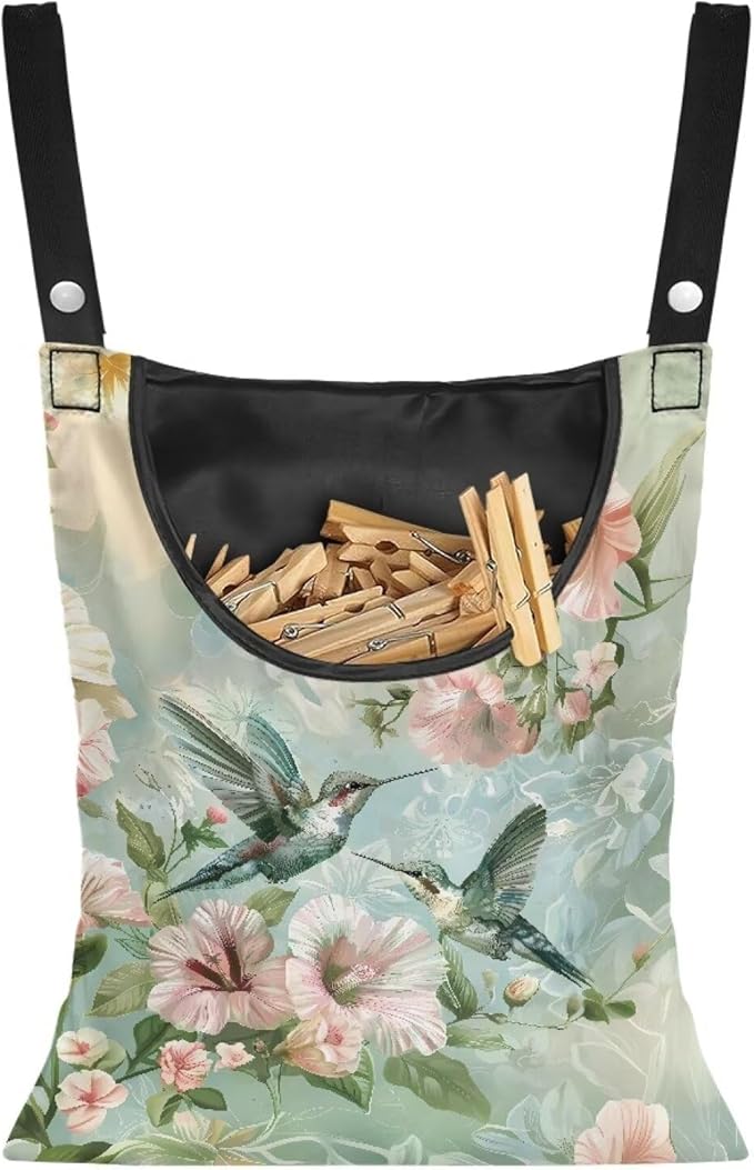 2 Pcs Hummingbird Clothespin Bag by Unknown