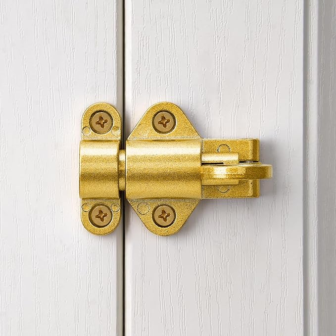 3 Packs Self-Closing Latches，Gold Spring Door Lock，Resilient Bolt Latch - Image 4