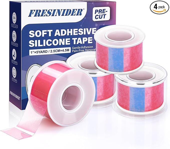 FRESINIDER Silicone Tape 1" x 5 Yard Pink 4 Rolls by FRESINIDER