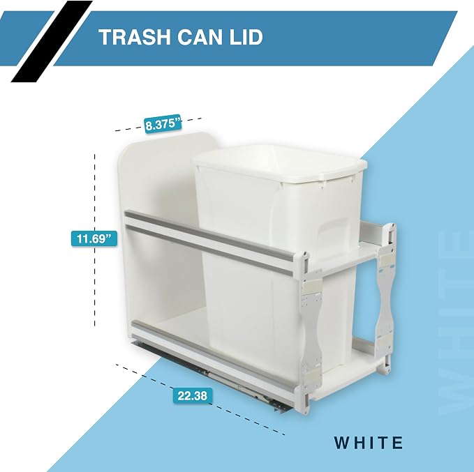 Knape & Vogt QT35LB-WH Trash Can Lid, 1.31-Inch by 14.5-Inch by 9.56-Inch - Image 3