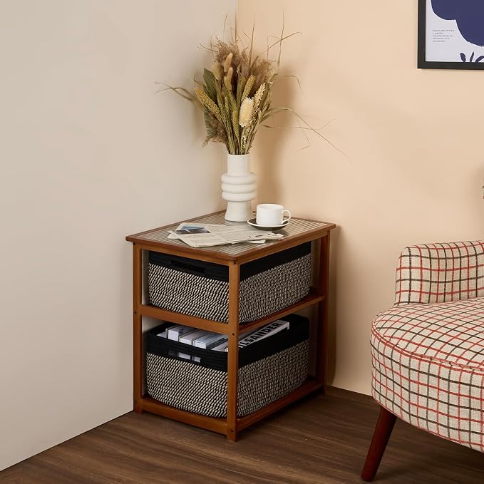 Large Storage Baskets for Organizing, Closet Shelf Baskets for Clothes Blanket - Image 8