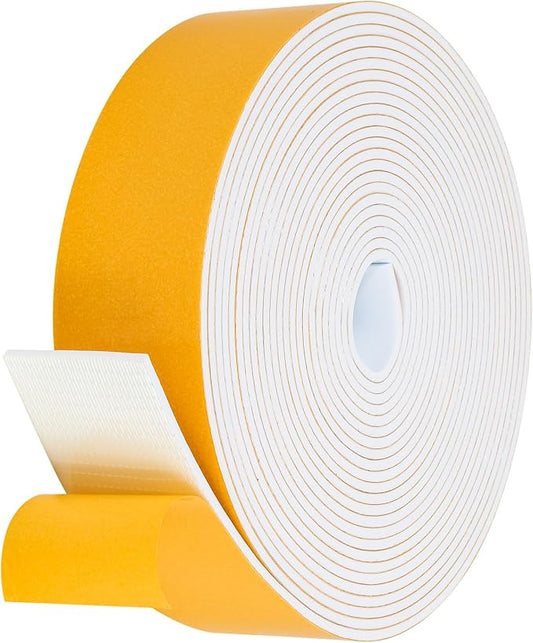 26Feet Weather Stripping Seal for Door Window, High Density Foam Tape, by Amzjjle