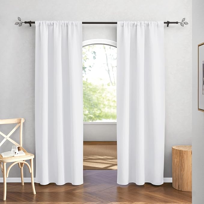 RYB HOME White Curtains for Bedroom - Image 2