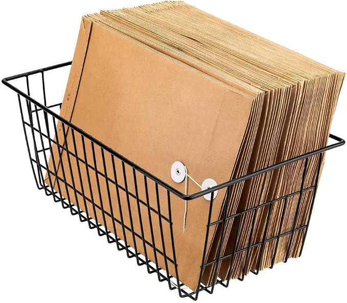 SANNO Freezer Baskets Wire Storage Baskets Closet Baskets Bin Farmhouse - Image 4