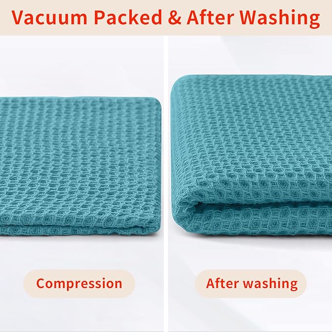 Homaxy 100% Cotton Waffle Weave Kitchen Dish Towels, Ultra Soft Absorbent Quick - Image 7