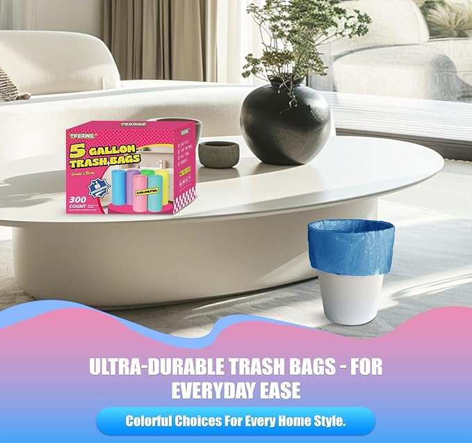 300 Count 5 Gallon Trash Bags - Image 5
