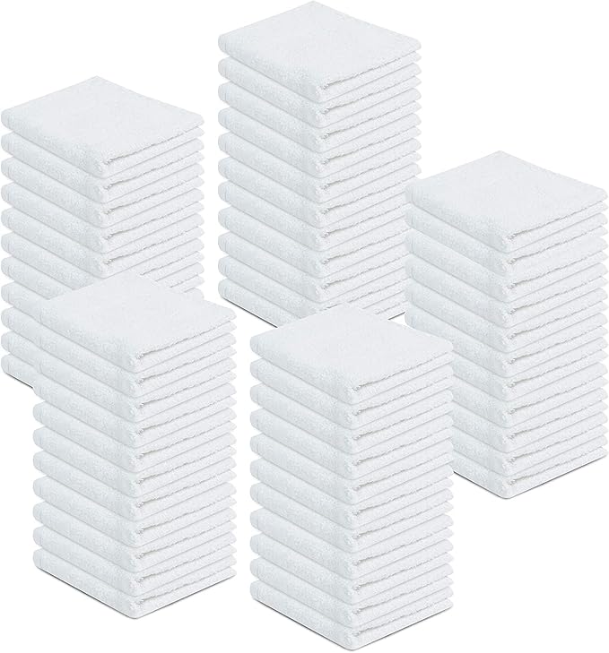 100% Cotton Terry Towels Cleaning Cloths Pack of 250 White Cotton Terry Cloth by CorporateHills