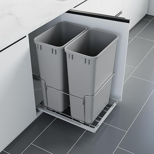 Dowell B18 Aluminum Base Wastebasket Pullout - Image 5