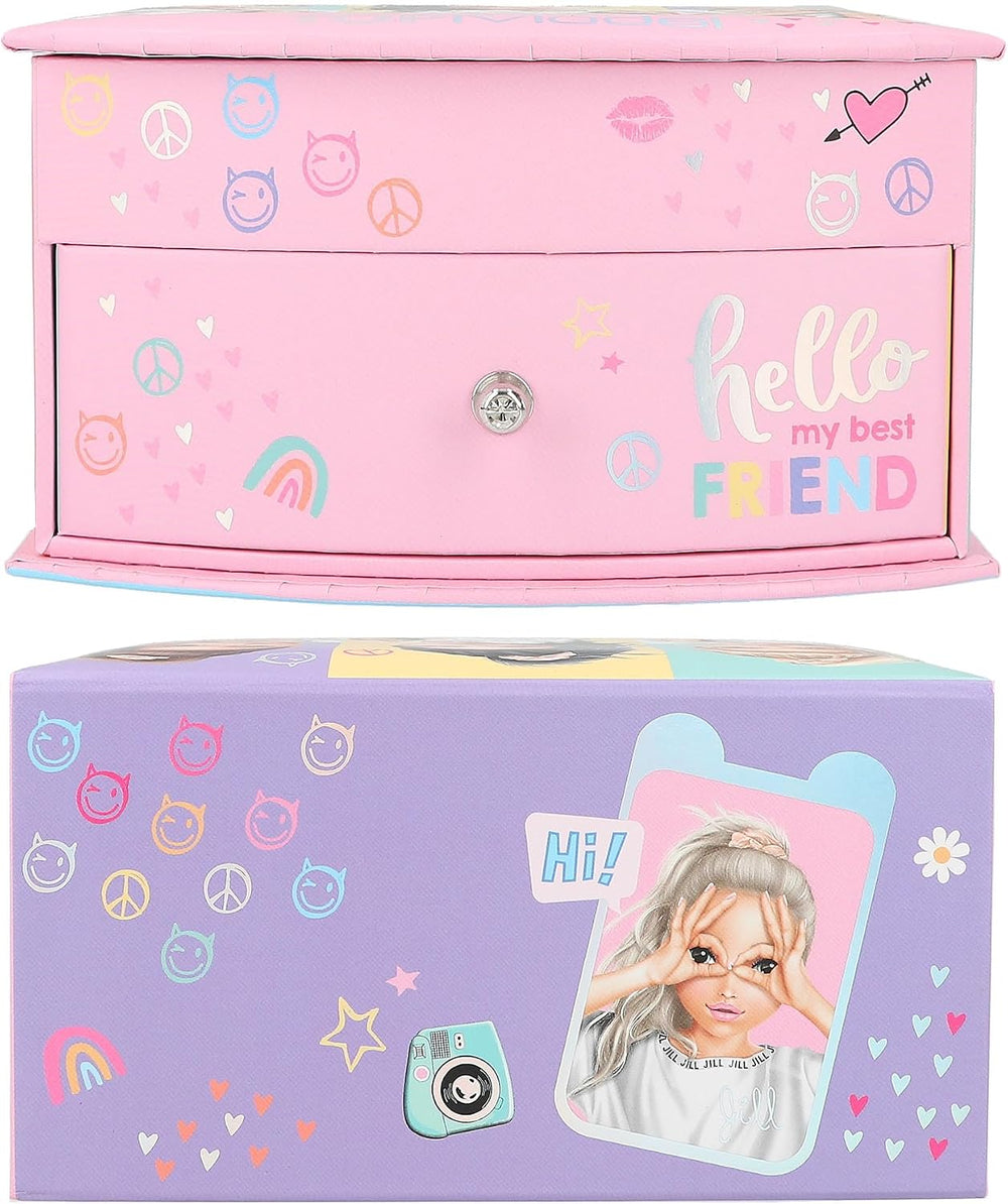 Depesche 12719 TOPModel Snap Shots - Small Jewellery Box in Pink with Mannequ...