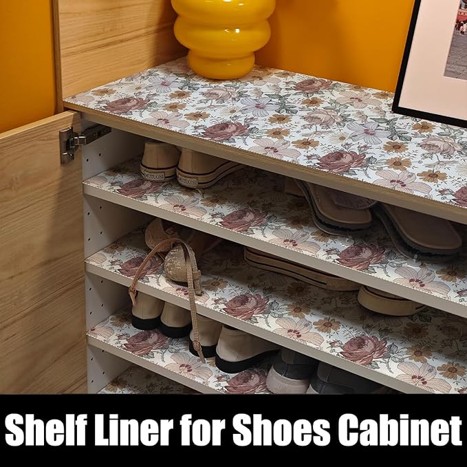 Floral Drawer Shelf Liners, 16IN x 10FT Non Adhesive and Strong Non-Slip - Image 7