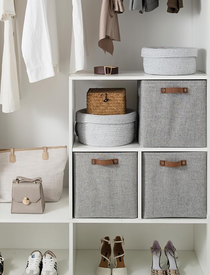 StorageWorks 13x13 Inches Storage Cube, Fabric Storage Bins - Image 6