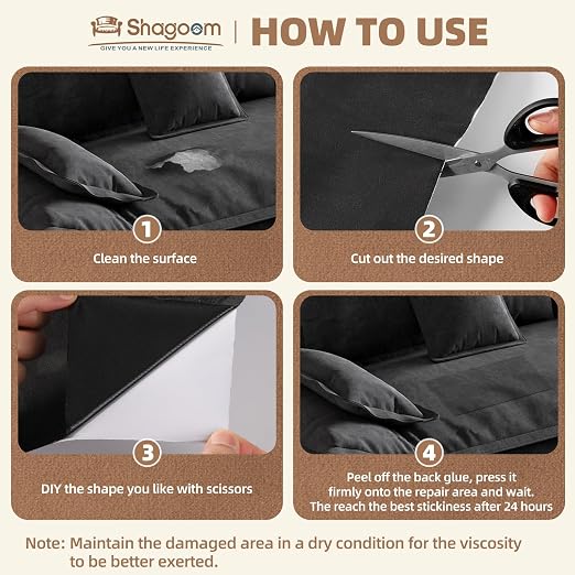 Suede Repair Patch, 17X158 Inch Fabric Large Repair Tape, Self-Adhesive Patches - Image 5