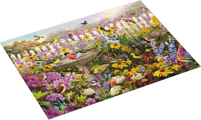 Spring Colorful Birds flowers butterfly Absorbent Microfiber Xl Dish Drying Mat - Image 2