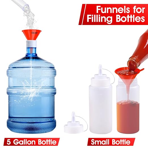 DEDC Oil Funnels, Gas Funnels, Plastic Funnel Set - Image 7