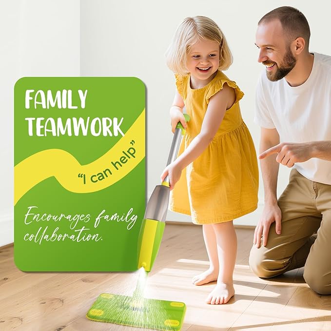 Toddler Spray Mop-Montessori Toys Mini Size Cleaning Mini Mop That Really Spray - Image 5