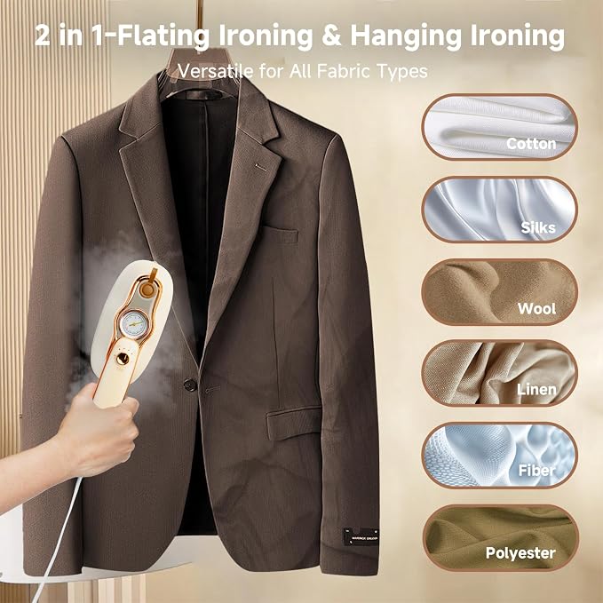 Travel Steamer for Clothes, 1200W Portable Handheld Mini Garment Steamers - Image 3