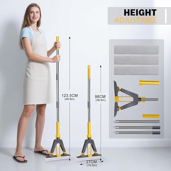 Masthome Sponge Mop, Roller Sponge Mop - Image 7
