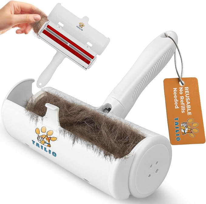Pet Hair Remover and Reusable Lint Roller – Durable Cat and Dog Hair Remover by Tailio
