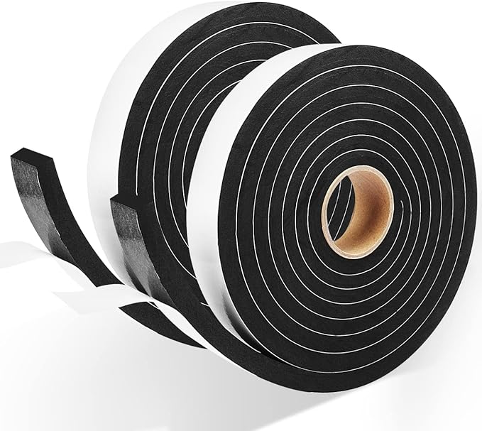2 Rolls Weather Stripping Door Seal, Adhesive Closed Cell Weather Strip… by YIJUHOU