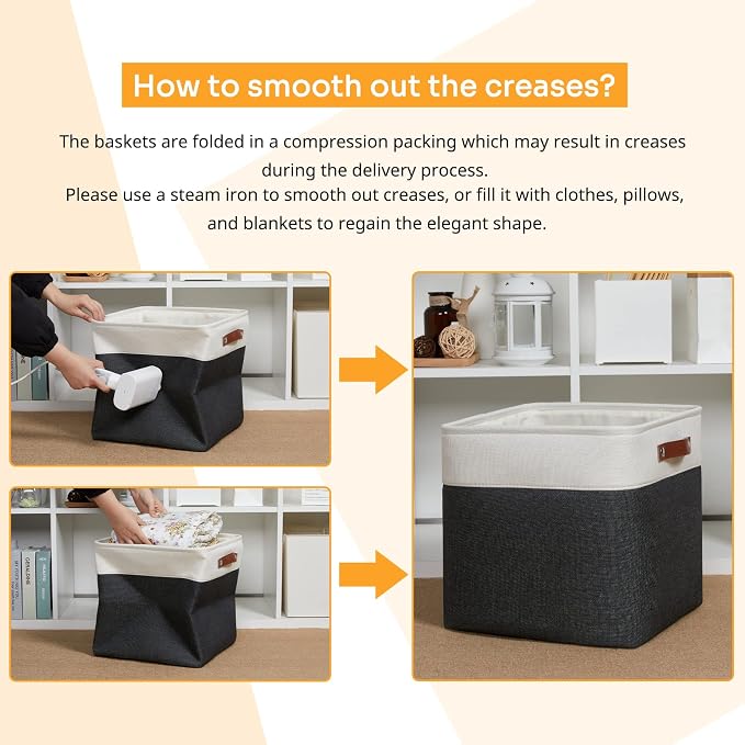 DULLEMELO Storage Baskets, 13 Inch Cube Storage Bins - Image 5