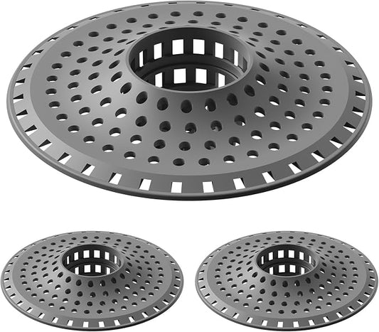 Bathtub Drain Hair Catcher, Silicone Tub Hair Catcher Drain Protector, by SayGoodbyetoHairClogging