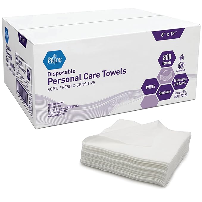 MED PRIDE Disposable Dry Wipes for Adults, Soft & Absorbent Personal Towels by MEDPRIDE