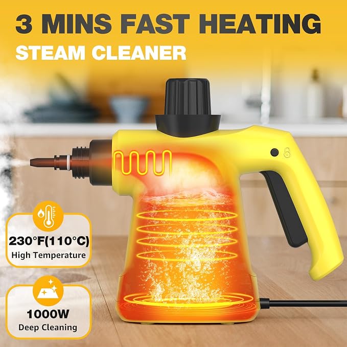 Pressurized Handheld Steam Cleaner, Portable Multi-Surface Cleaner - Image 2