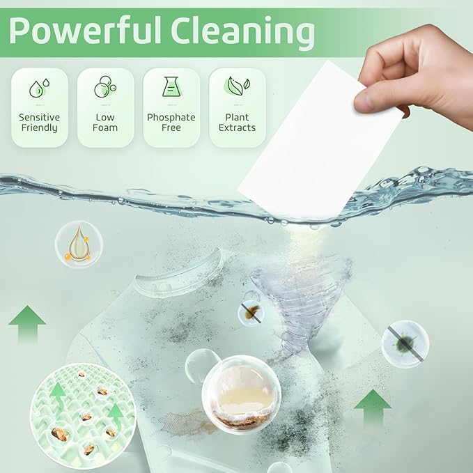 Poesie Laundry Detergent Sheets Fragrance Free 320 Sheets Liquid Free Travel - Image 4